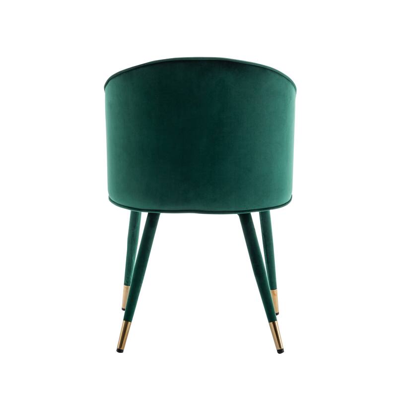 Porthos Home Pru Velvet Dining Chairs with Gold Trim, Set of 2