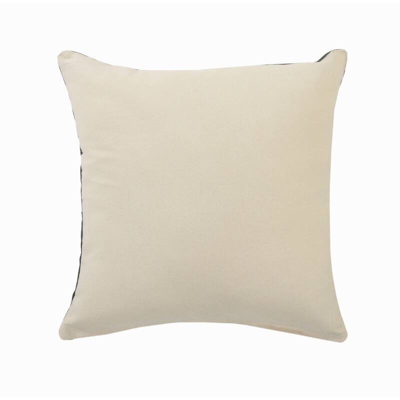 HomeRoots 20" X 20" White And Black 100% Cotton Geometric Zippered Pillow