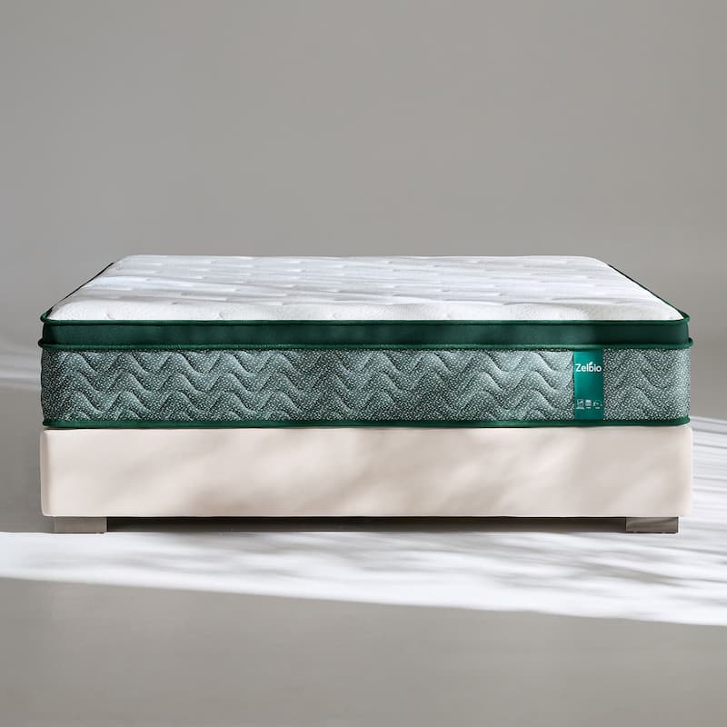 Pefect Medium Firm Gel Memory Foam 12 in. Hybrid Motion Isolation Mattress - Green - Twin XL
