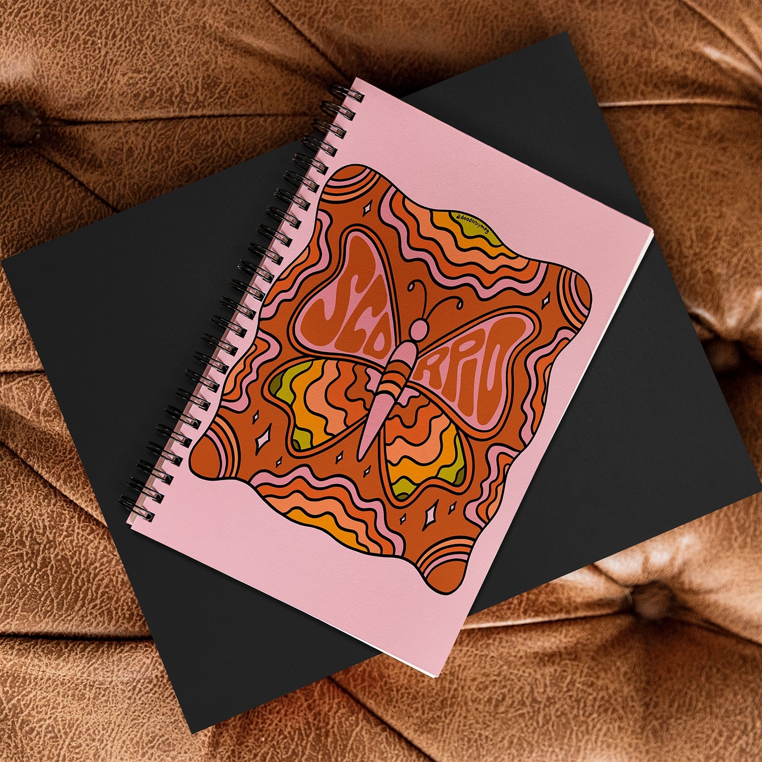 Doodle By Meg Scorpio Butterfly Made To Order Notebook Spiral Bound Dotted Pages 6