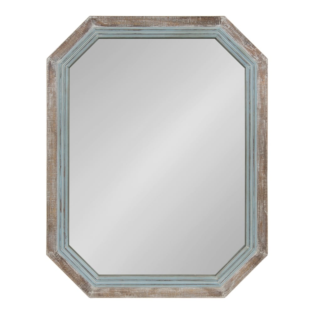 Kate and Laurel Palmer Wood Octagon Wall Mirror - 28x36