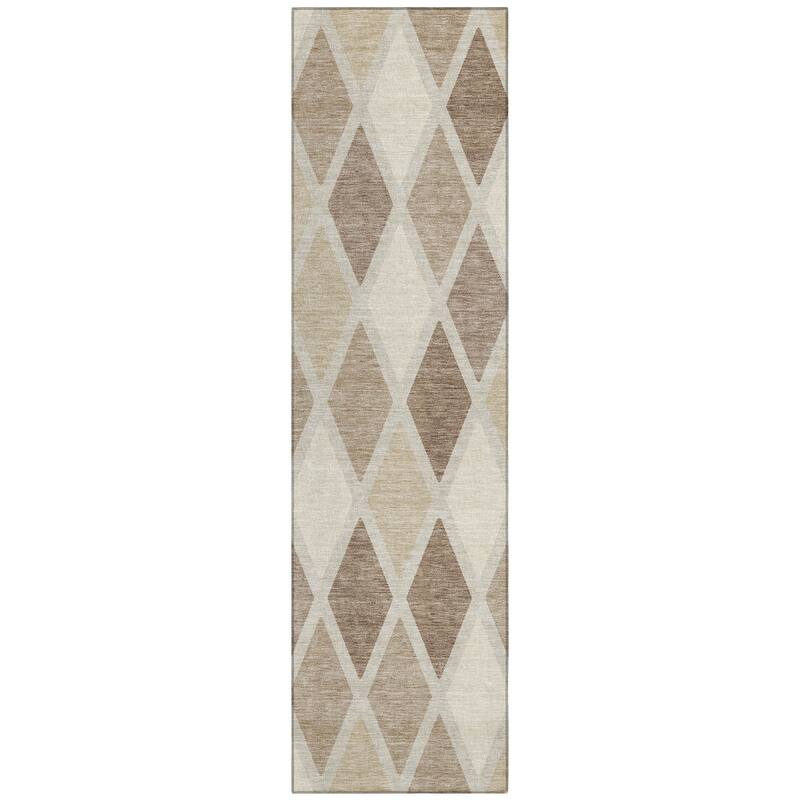 Machine Washable Indoor/ Outdoor Chantille Prism Diamond Rug