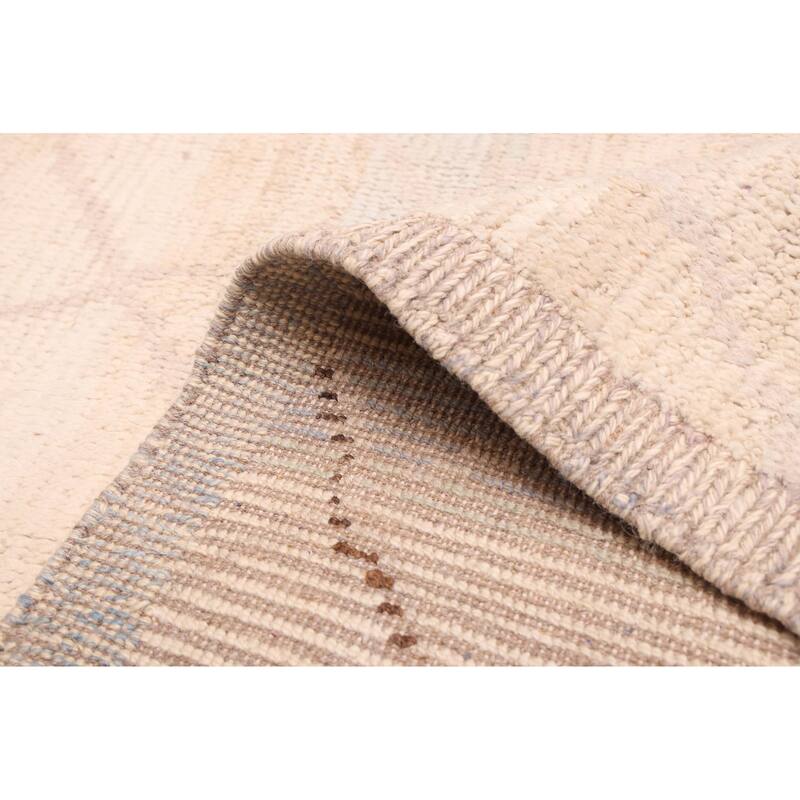 ECARPETGALLERY Hand-knotted Pak Finest Marrakesh Cream Wool Rug - 8'11 x 11'11