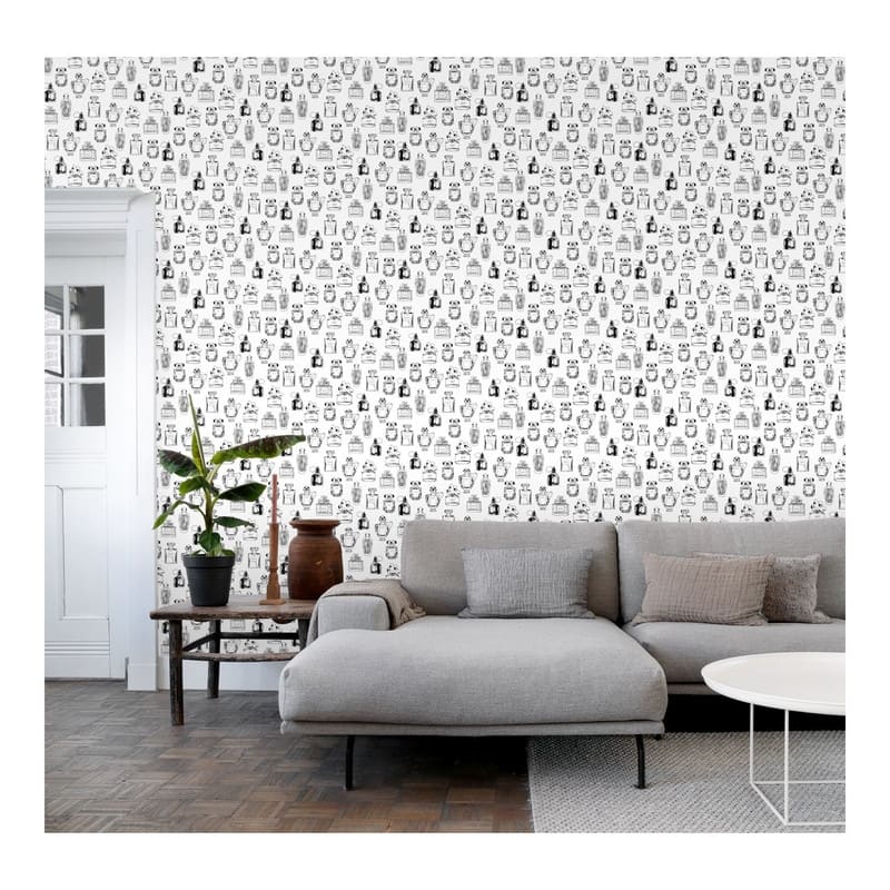 ESTA Home Chita White Perfume Bottles Wallpaper - 20.5 x 396 x 0.025