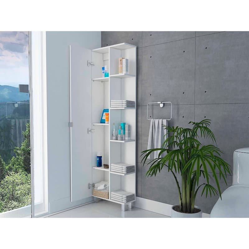 Portland 5-Shelf Linen Cabinet