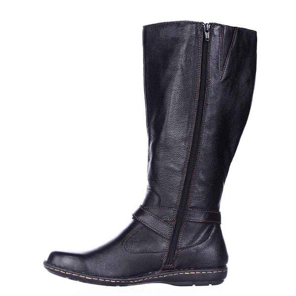 born womens black leather boots