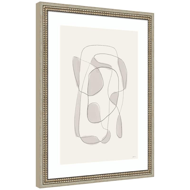 Kate and Laurel Minimalist Lines by Gabrielly Guedes Framed Wall Art Print