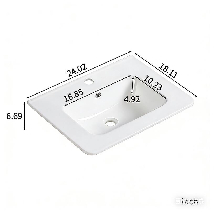 Ceramic Bathroom Sink with Modern Minimalist Design