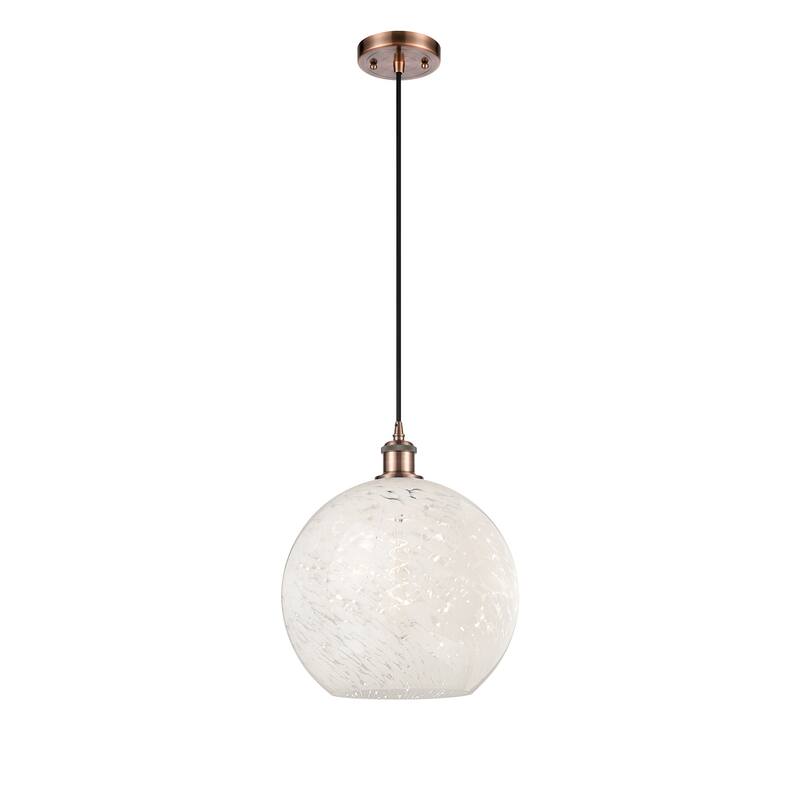 Innovations Lighting 516-1P-14-12 White Mouchette Pendant White