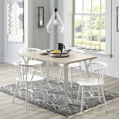 Signature Design by Ashley Grannen White/Natural 5-Piece Dining Package