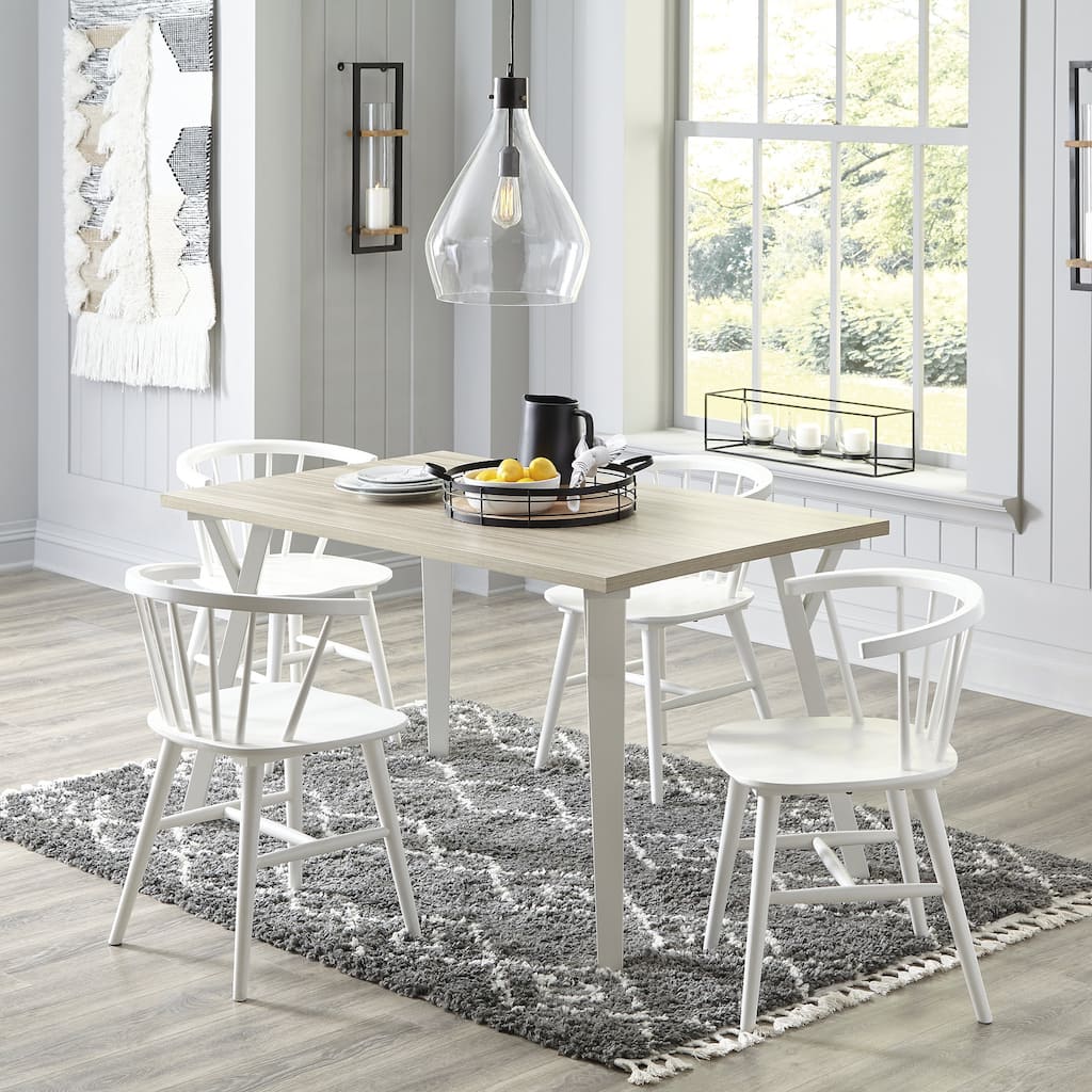 Signature Design by Ashley Grannen White/Natural 5-Piece Dining Package