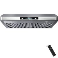 IKTCH 30/36/42 Inch Under Cabinet Range Hood, 900-CFM 4 Speed Touch ...