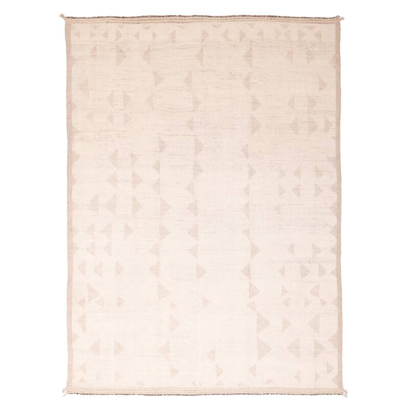 ECARPETGALLERY Hand-knotted Pak Finest Marrakesh Ivory Wool Rug - 8'4 x 11'6
