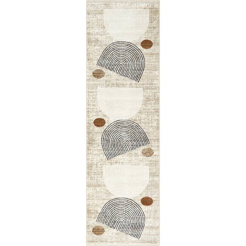 Nuloom Bevin Abstract Sky Fringe Area Rug