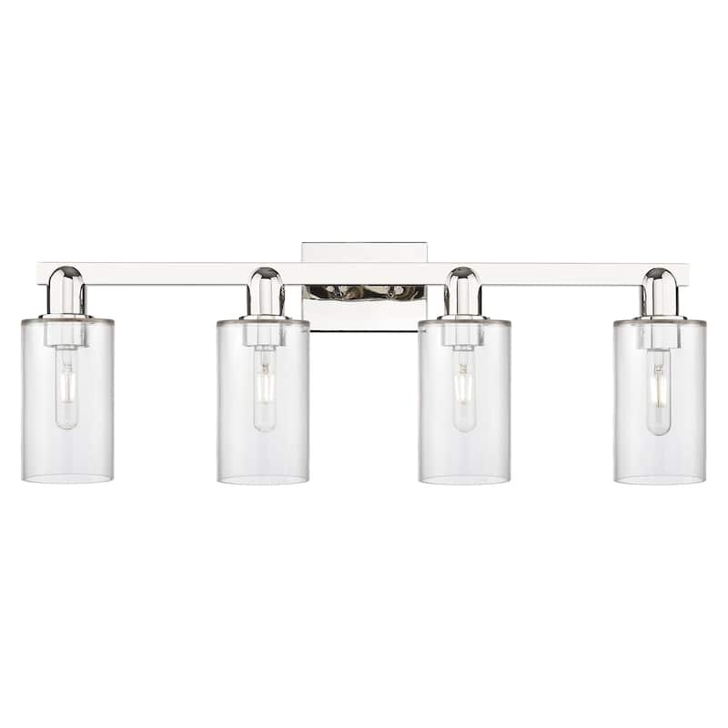 Innovations Lighting 716-4W-11-31 Clymer Vanity Clymer 4 Light 31" - Polished Nickel / Clear