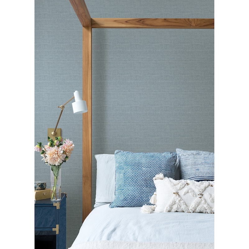 Benson Taupe Faux Fabric Wallpaper