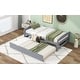 preview thumbnail 4 of 22, Exquisite and Simple Design Wood Platform Bed with Two Drawers, Space-saving, Safety Guaranteed