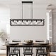 preview thumbnail 17 of 50, Kiro 7-light Farmhouse 48In Linear Chandelier Rectangle Dining Lights with UL - 48'' W x 7.78'' D x 11'' H