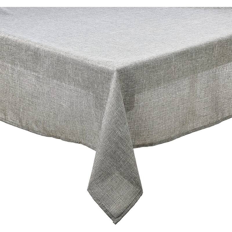 Violet Linen European Solid Linen Look Pattern Tablecloth