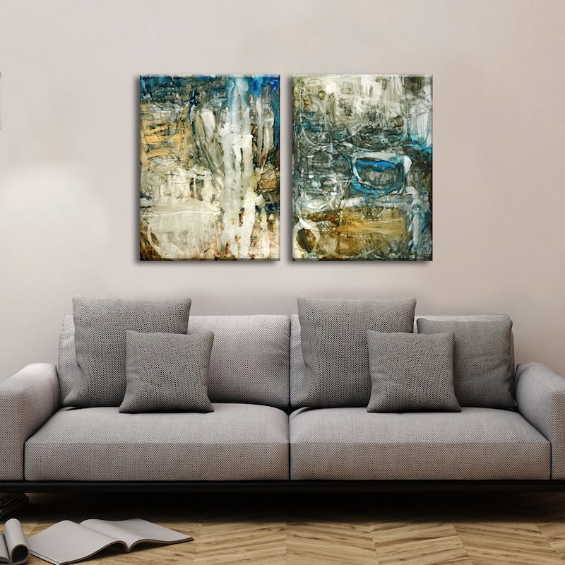 'Canyon Falls I/II' 2 Piece Wrapped Canvas Wall Art Set by Norman Wyatt Jr.
