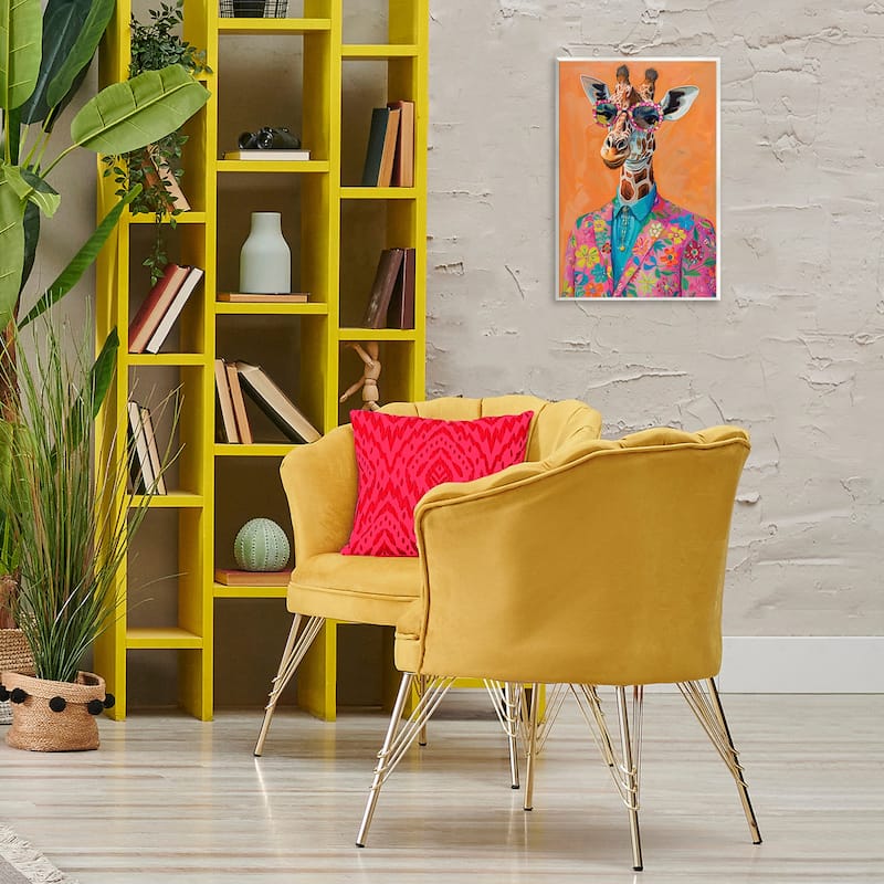 Stupell Bright & Trendy Giraffe in Suit Wall Plaque Art Design By LSR Design Studio