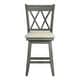 preview thumbnail 59 of 65, Eleanor Double X Back Wood Swivel Bar Stool by iNSPIRE Q Classic