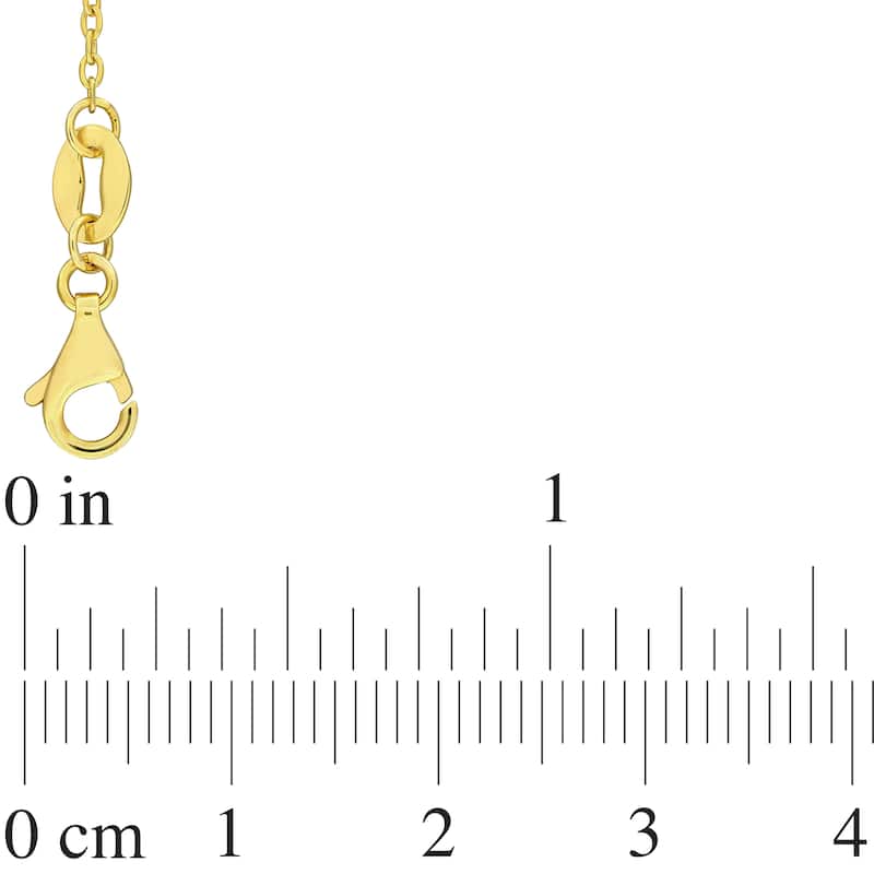 Miadora 1-2/5ct TGW Peridot Bead Necklace in Yellow Silver-17+2 in.
