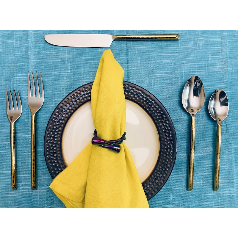 Hammered Stainless Steel Flatware set of 20 pieces