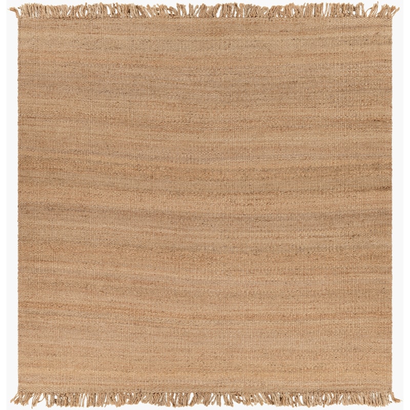 Livabliss Casual Jute Solid Area Rug - 8' x 8' Square - Natural
