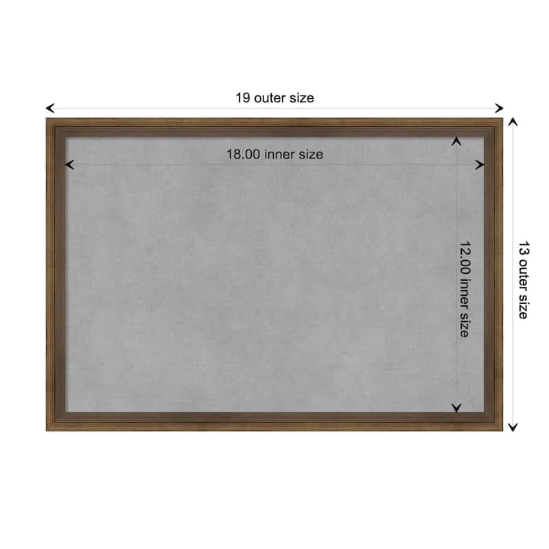 Amanti Art Lucie Light Bronze Framed Magnetic Board - Board Size 18x12