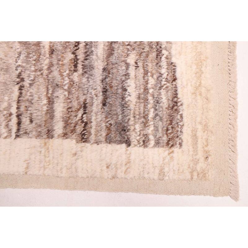 ECARPETGALLERY Hand-knotted Pak Finest Marrakesh Cream Wool Rug - 8'1 x 10'2