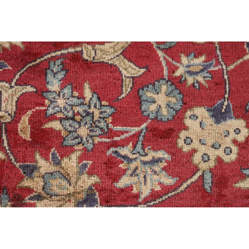 All-Over Floral Tabriz Persian Antique Area Rug Handmade Wool Carpet - 8'6"x 12'0"