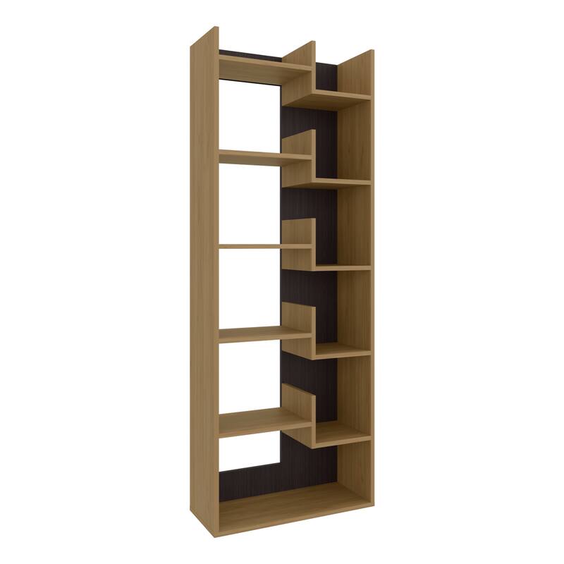 Clover 67" Tall Free standing 6-Tier Bookcase Storage Cabinet, Home Office, Living room, Bookshelf