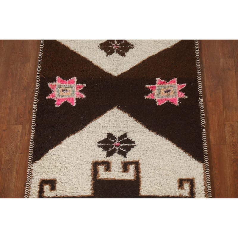 Anatolian Turkish Runner Rug Hallway Handmade Wool Carpet - 3'2"x 10'1"