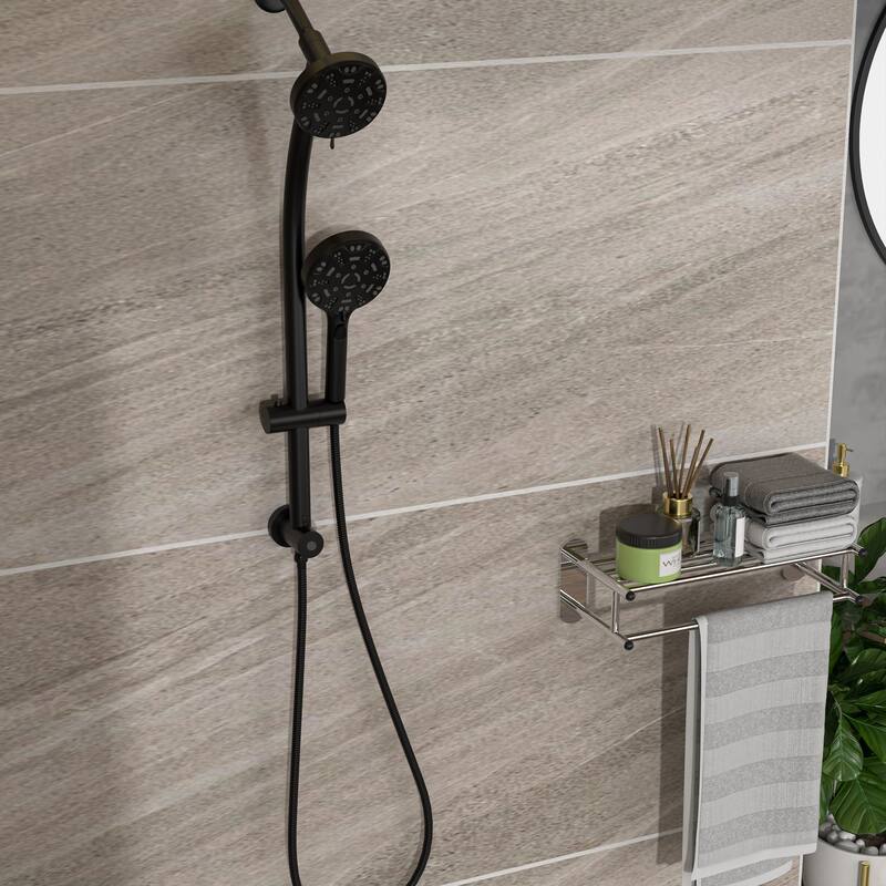 Topcraft Wall Mount Multi-Functional Dual Head Showerhead
