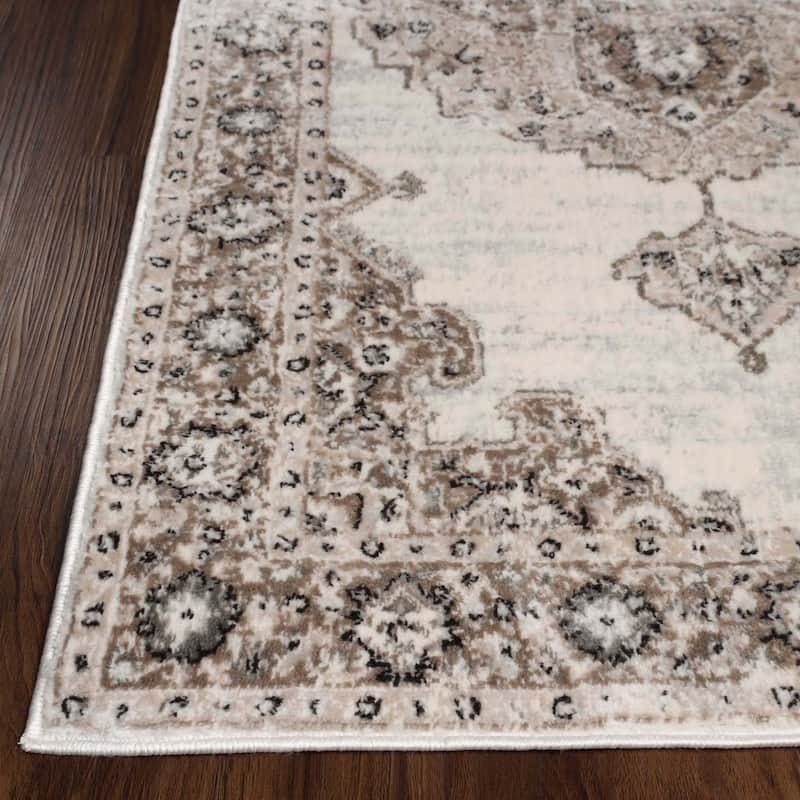 Superior Demelza Traditional Oriental Medallion Indoor Runner or Area Rug