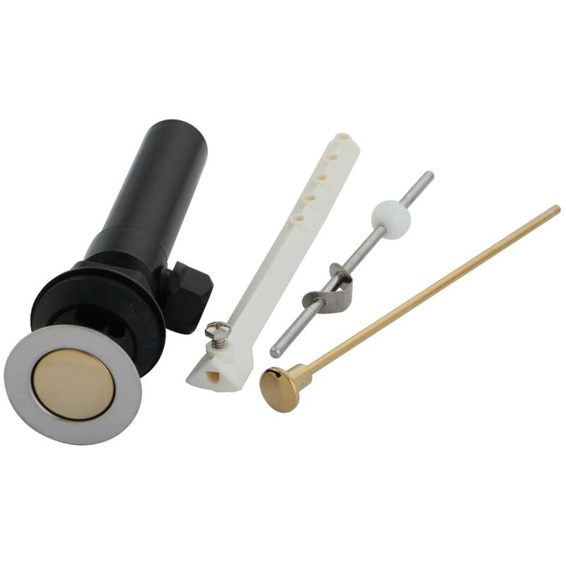 Kingston Brass 1-1/4" Plastic Pop-Up Drain Assembly with Overflow - Polished Chrome / Polished Brass