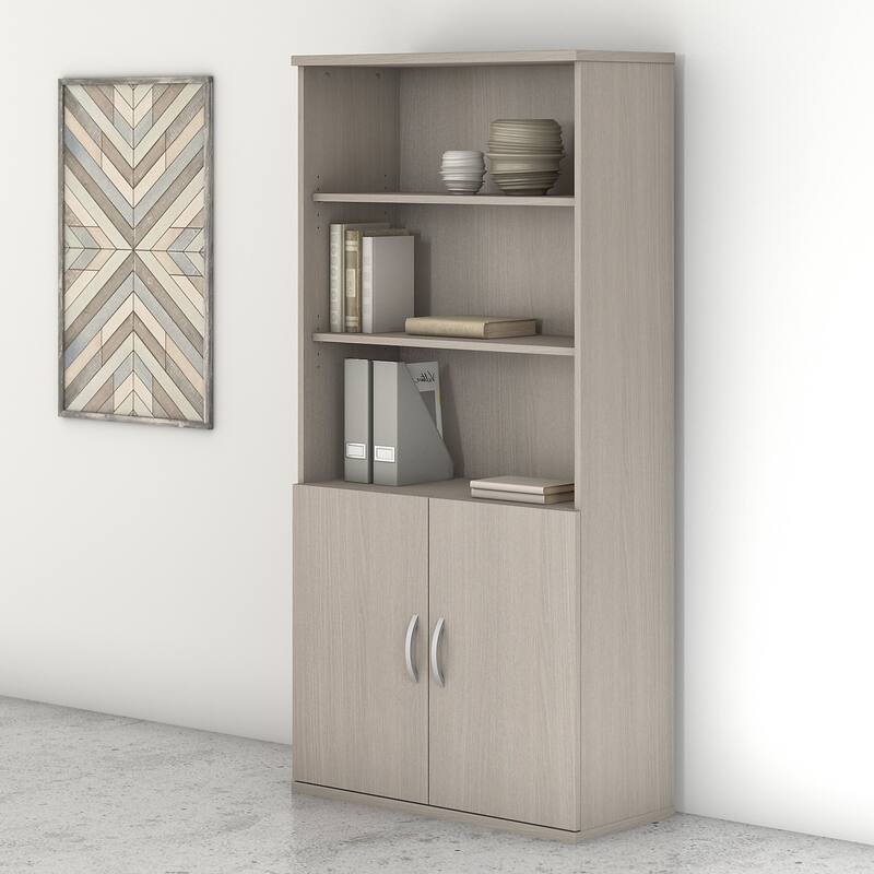 Studio C 5 Shelf Bookcase with Doors by Bush Business Furniture