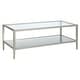preview thumbnail 10 of 33, Hera 45'' Wide Rectangular Coffee Table with Mirror Shelf