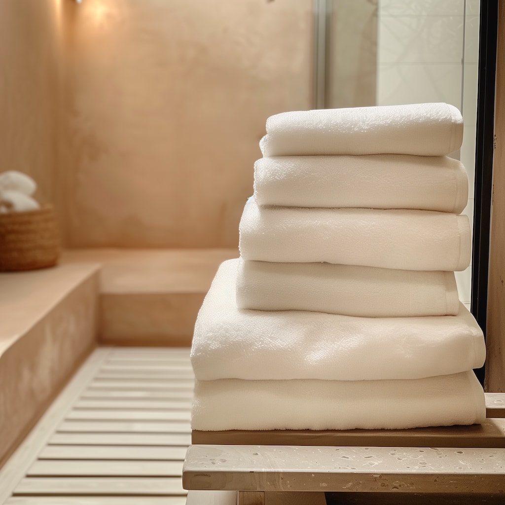 100% organic 550 GSM wash towel, 12x12", crisp white - 12x12