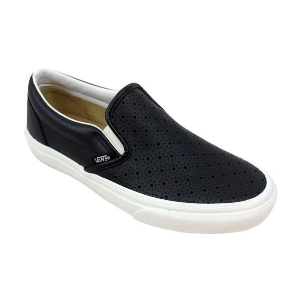 Black Leather Perforated Vans 2025