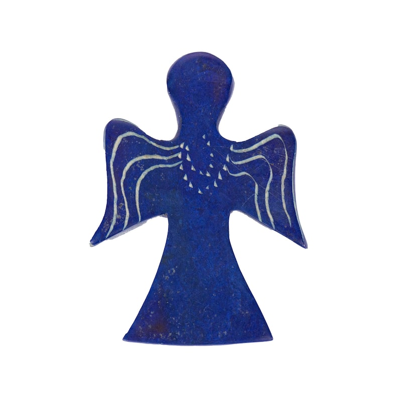 Colorful Soapstone Rainbow Palm Angels, Set of 10