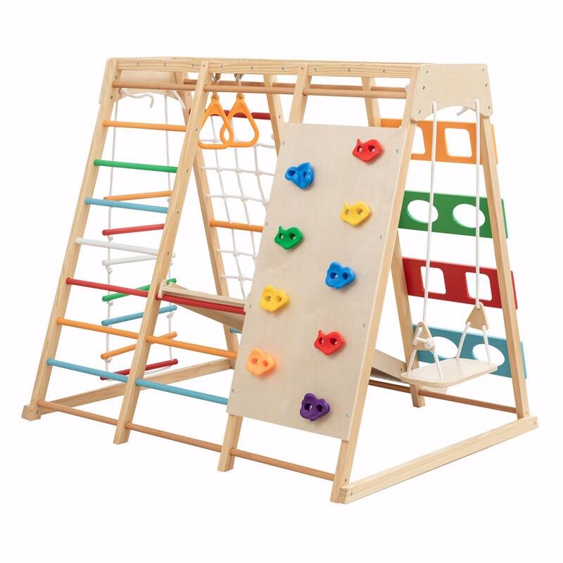 2-in-1 Slide & Climb Set: 9-in-1 Outdoor Playset for Motor Skills Development, Fun & Safe Play