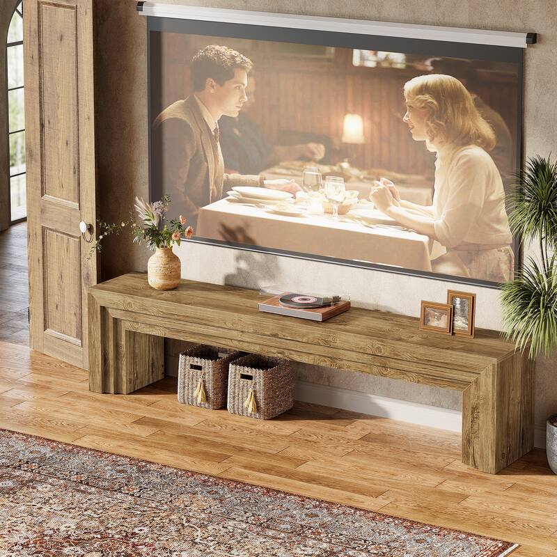70.9" Extra Long Wooden TV Stand for 75-Inch TVs, Entertainment Center Media Console for Living Room