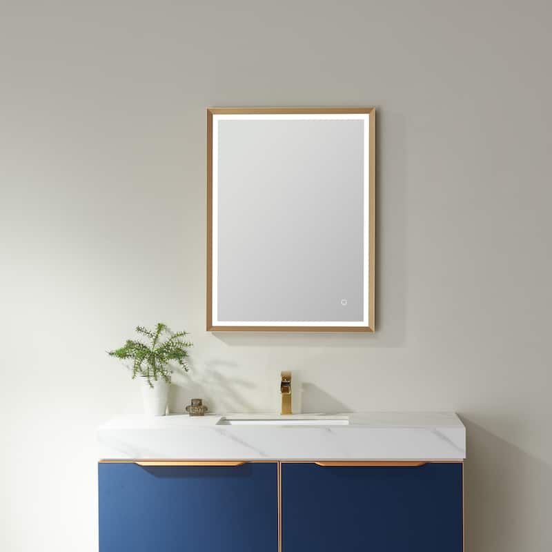 24'' Rectangle LED Lighted Accent Bathroom/Vanity Wall Mirror - 24"x 32"
