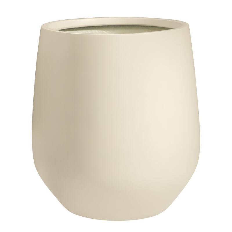 DreamPatio La Mirada 1-piece Fiberstone Tapered Planter for Indoor/Outdoor - 11x11x12 - Tan