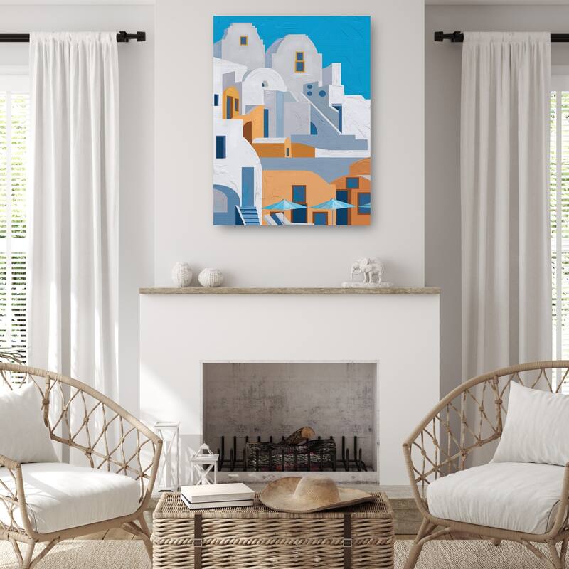 Santorini I By Aviva Miles Canvas Art Print