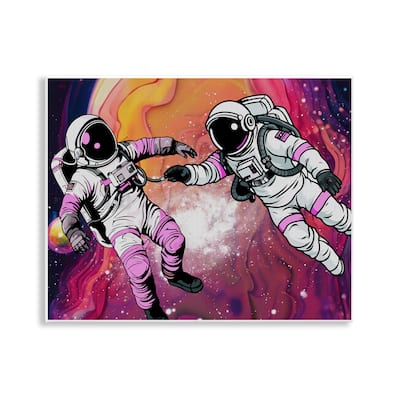Stupell Swirling Cosmic Space Astronauts Wall Plaque Art Design By Jesse Keith