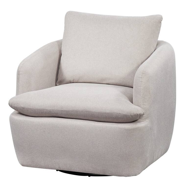 Grafton Home Ruthie 360 Swivel Arm Chair with Loose Pillow Back