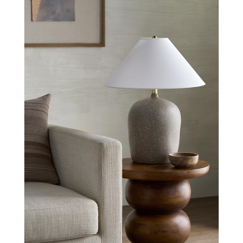 Livabliss Otahu Traditional Accent Table Lamp - 20"H x 17"W x 17"D - Dark Brown